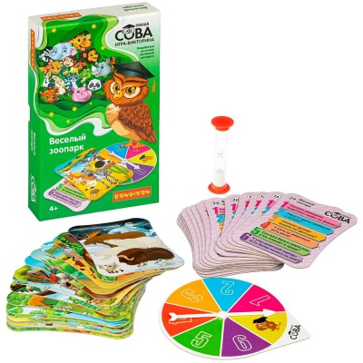 Игра-викторина Умная Сова Веселый зоопарк Bondibon ВВ4003